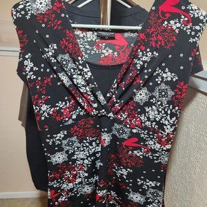 Perseption Concept Black, Red and White Top.